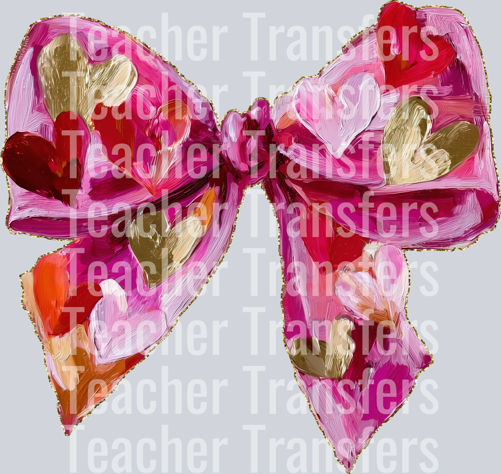 PAINTED VALENTINE BOW