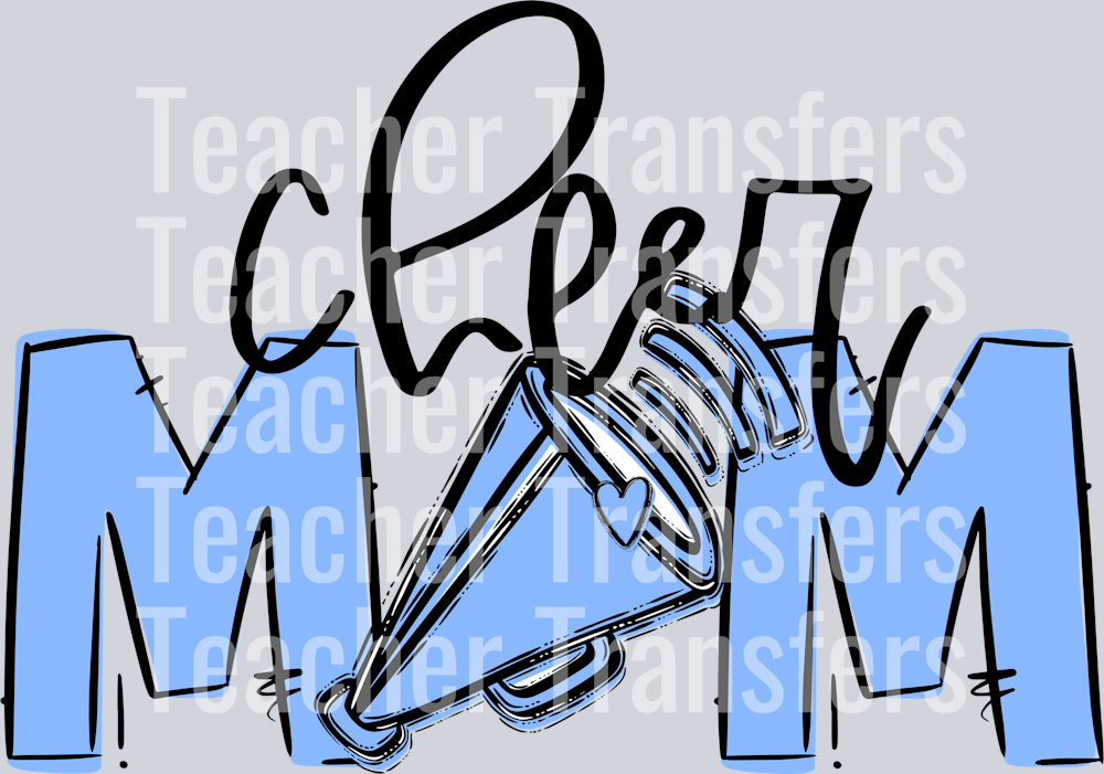 Cheer Mom Columbia BLue No Flower