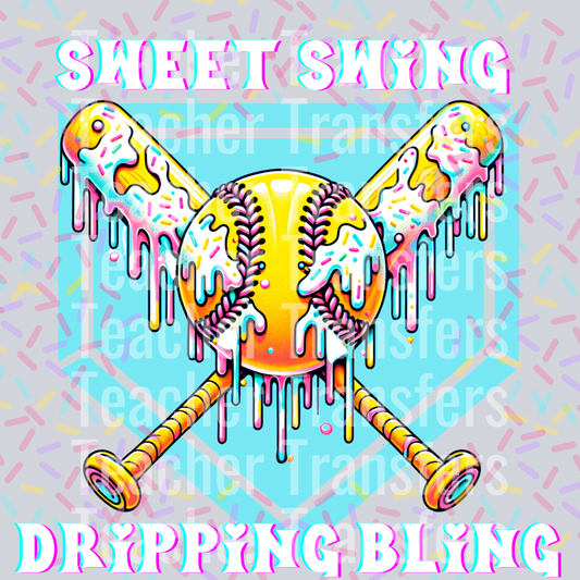 Sweet Swing Dripping Bling with sprinkles