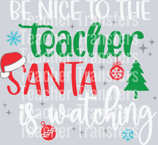 BeNiceToTheTeacherSanta PNG Etsy
