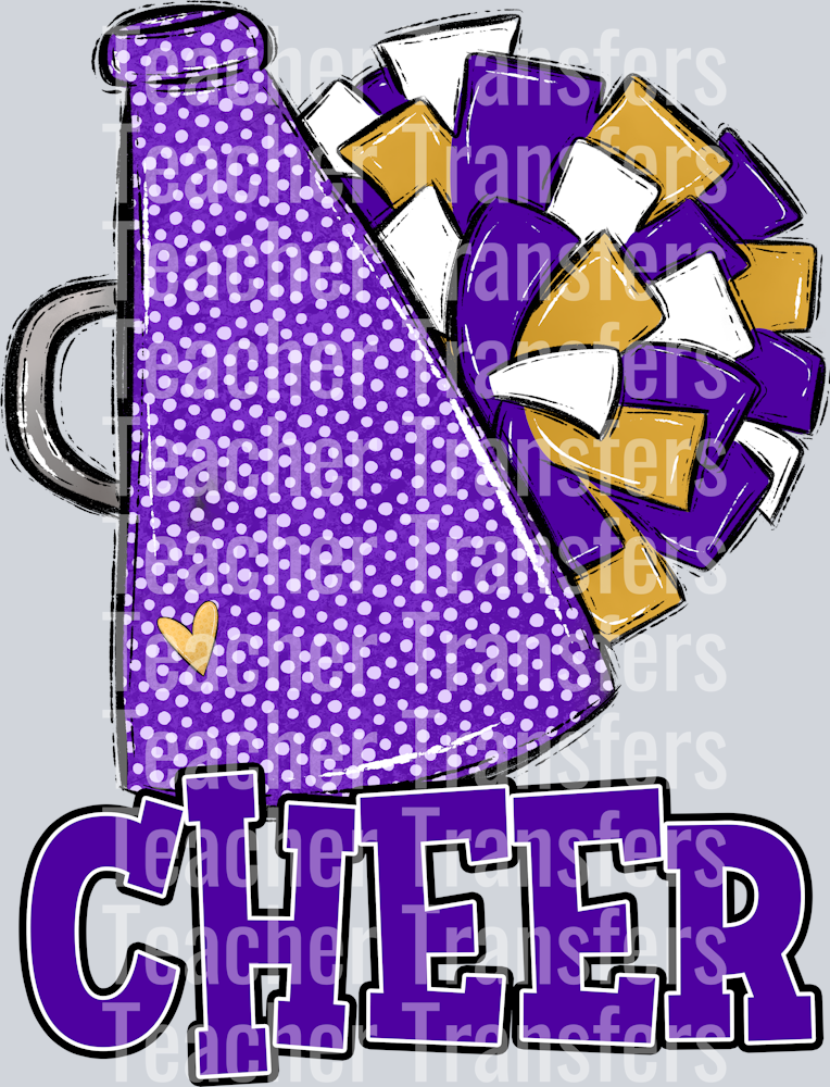 Cheer Purple Gold White