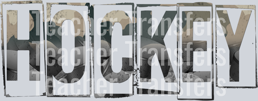 Grunge Sports Words  CAMO HOCKEY
