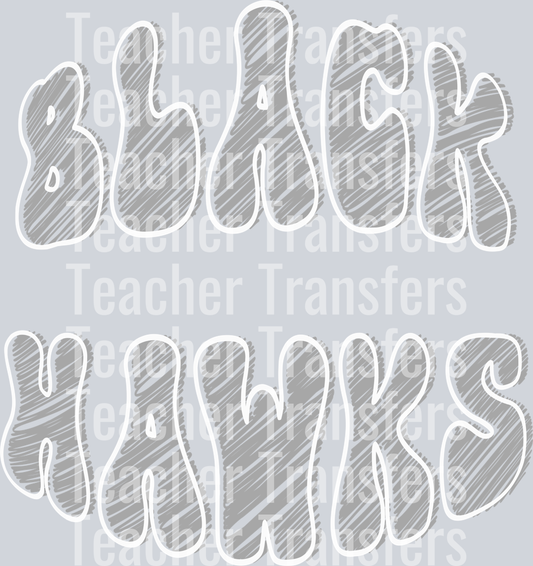 BLACK HAWKS Custom White