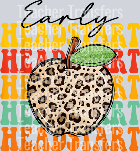 Leopard Early Headstart Teacher Appreciation Back To School T-Shirt