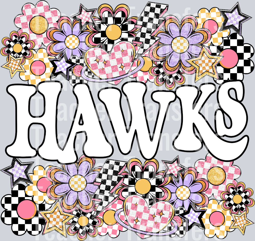 Funky Flowers Mascots HAWKS