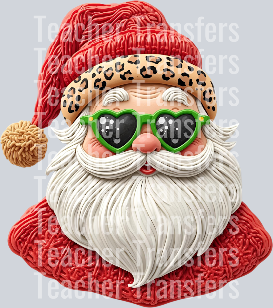 SANTA FAUX DETAIL LEOPARD HAT