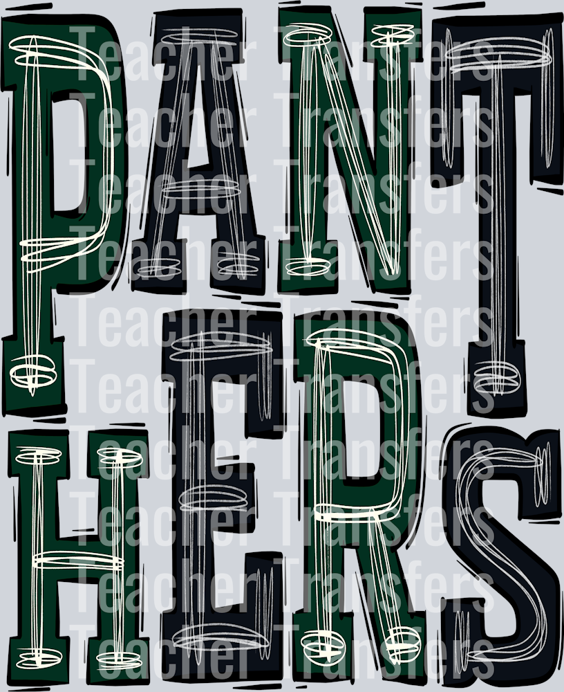 panthers -hunterdark green-silver or black