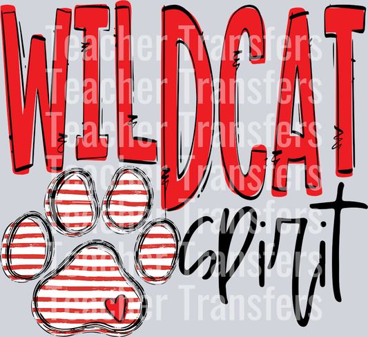 Team Go Spirit Wildcat Paw Red