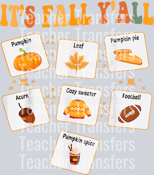 Its Fall Yall Autumn Thanksgiving For Speech Therapist SLP T-Shirt