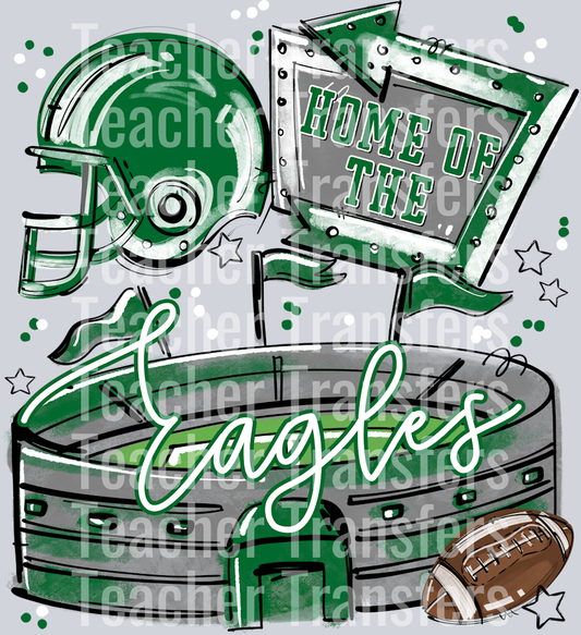 HOME OF THE STADIUMS EAGLES KELLY GREEN