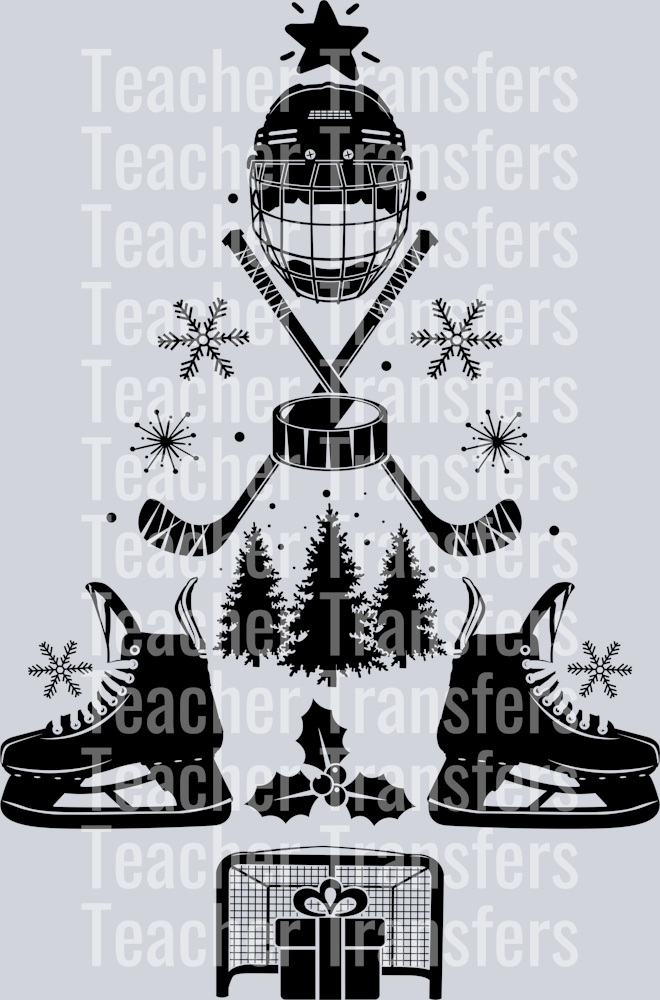 Ice Hockey Christmas Tree
