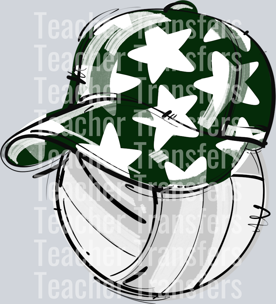 DARK GREEN PLAY BALL HAPPY FACE VOLLEYBALL