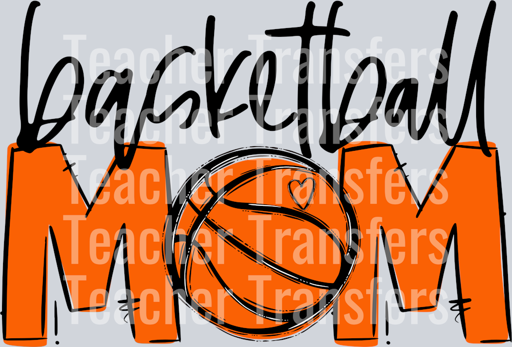 Basketball Mom Orange No Flowers