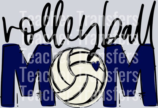 Volleyball Mom Navy Blue No Flowers