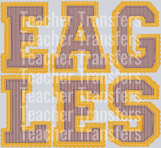 THE PREPSTER EAGLES MAROON YELLOW
