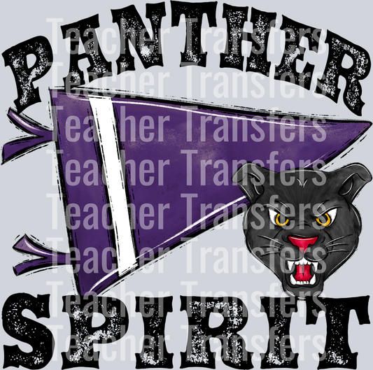 Pennant Mascots PANTHER Spirit Purple