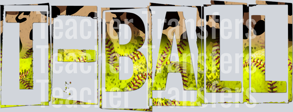 Grunge Sports Words  LEOPARD TBALL SOFTBALL