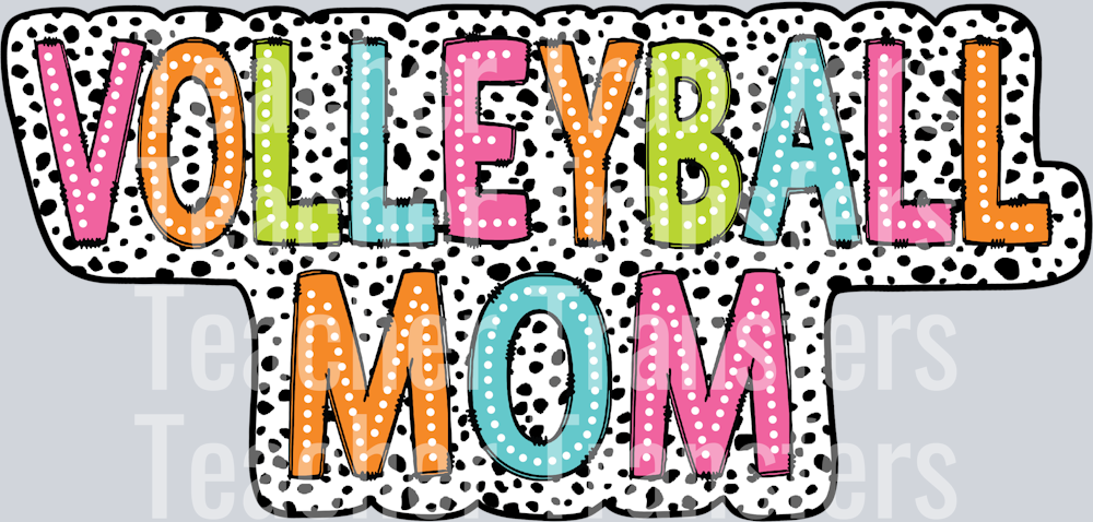 Volleyball Mom Dalmatian Dots PNG
