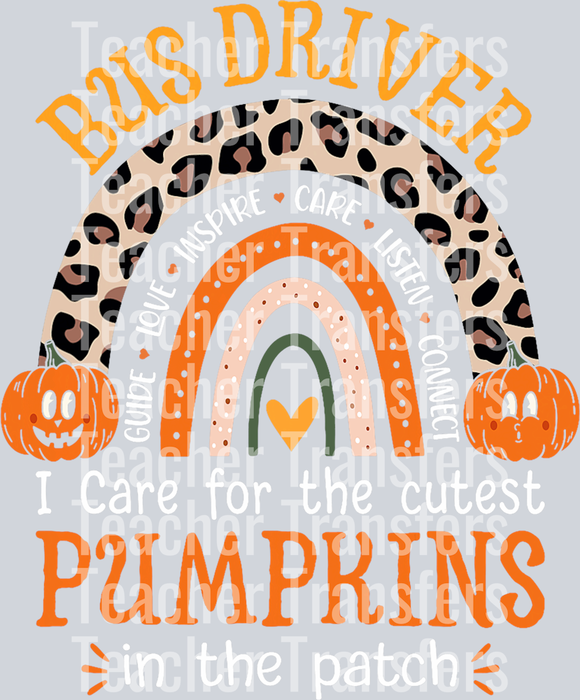 School Bus Driver Rainbow Leopard Halloween Bus Driver T-Shirt