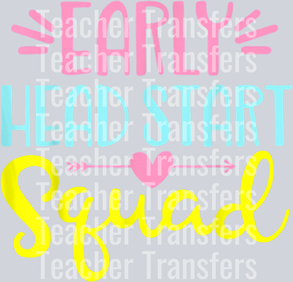 Headstart Squad Early Childhood Edu Teacher Back To School T-Shirt