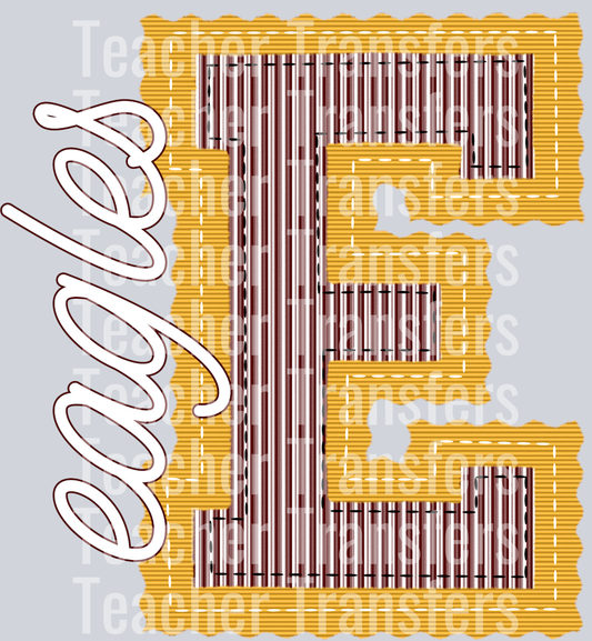 THE PREPSTER E EAGLES MAROON GOLD