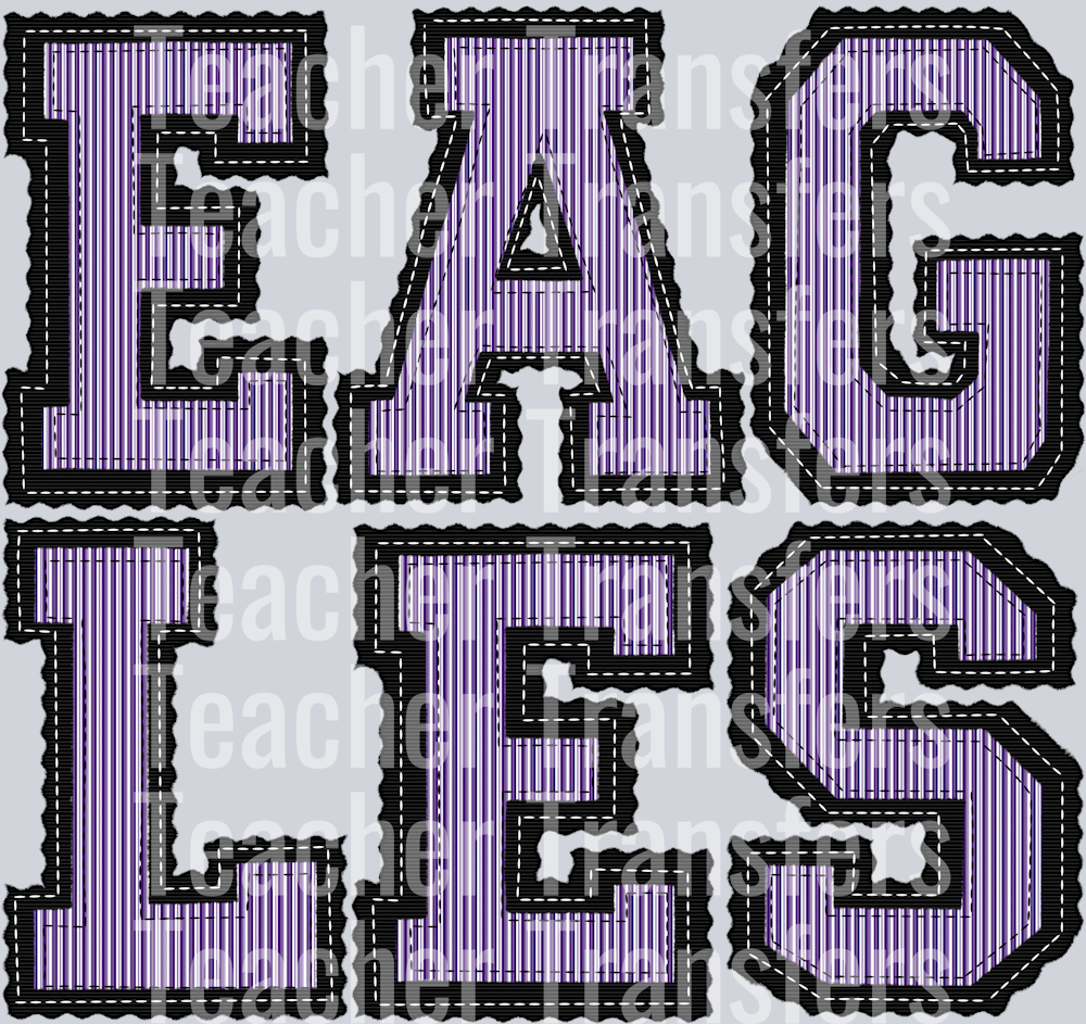 THE PREPSTER EAGLES PURPLE BLACK