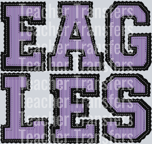 THE PREPSTER EAGLES PURPLE BLACK