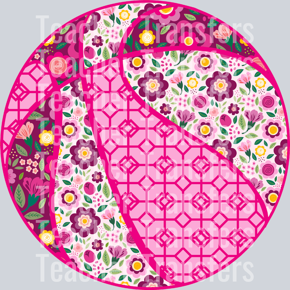 Bright Pink Patchwork Basketball