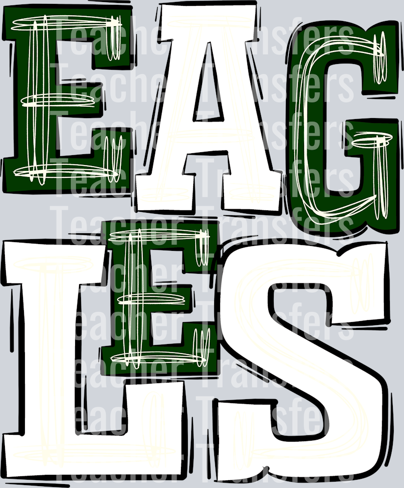 Eagles Green and White