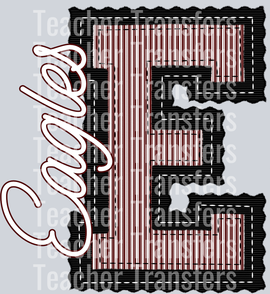 THE PREPSTER E EAGLES MAROON BLACK