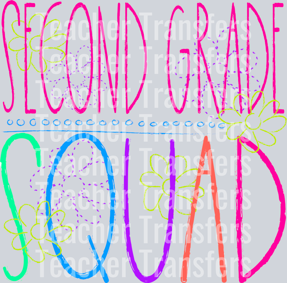 Chalkboard SECOND GRADE Squad