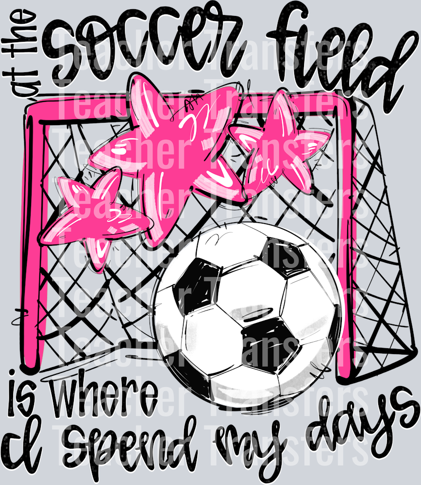 PINK AT THE SOCCER FIELD IS WHERE I SPEND MY DAYS