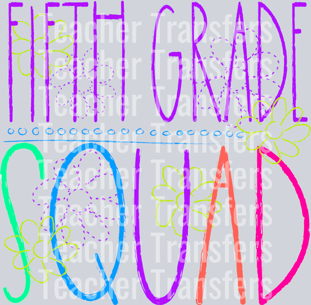 Chalkboard FIFTH GRADE Squad
