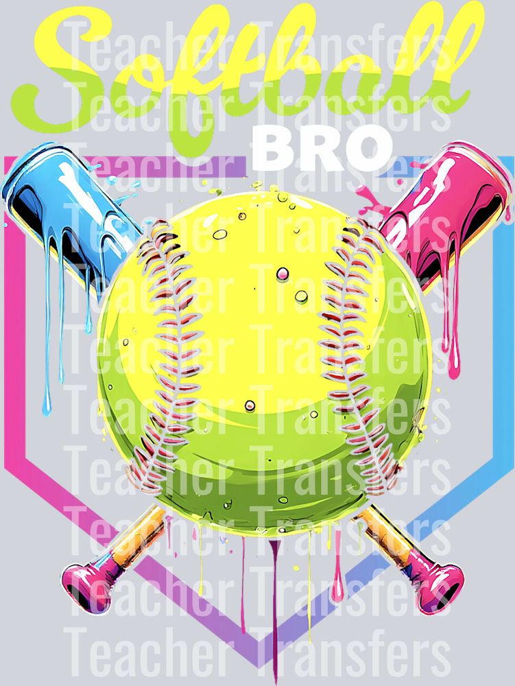 Softball Drip Brother Ice Cream Softball Boys Sports T-Shirt
