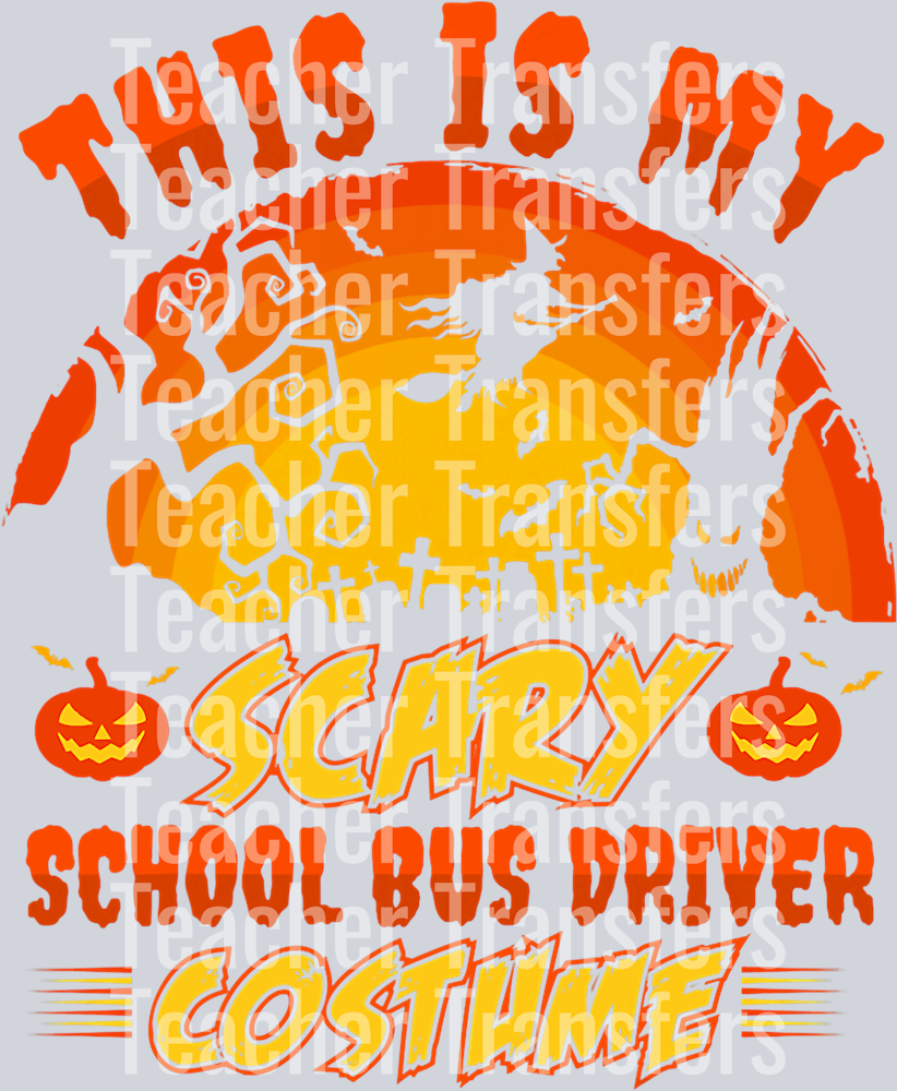 This Is My Scary School Bus Driver Costume Funny Halloween T-Shirt