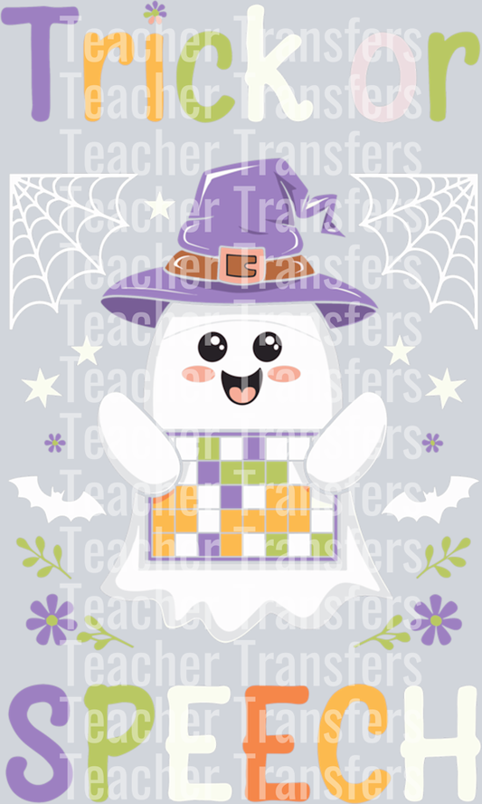 SLPA Trick or Speech Halloween Speech Therapy Long Sleeve T-Shirt