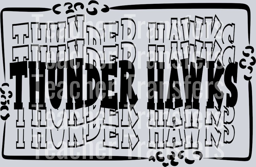 STACKED MASCOTS Thunder Hawks