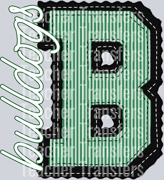 THE PREPSTER B BULLDOGS KELLY GREEN BLACK