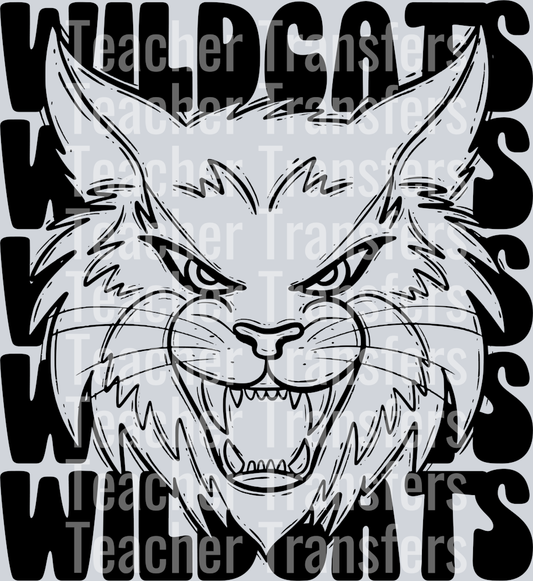 Stacked Mascots Wildcats