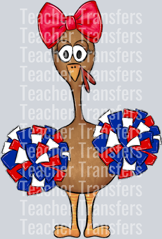 Turkey Family Set Red and Royal cheer