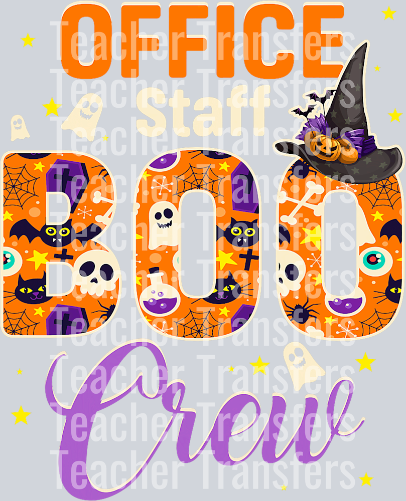 Office Staff Boo Crew Funny Halloween Matching Costume T-Shirt (1)