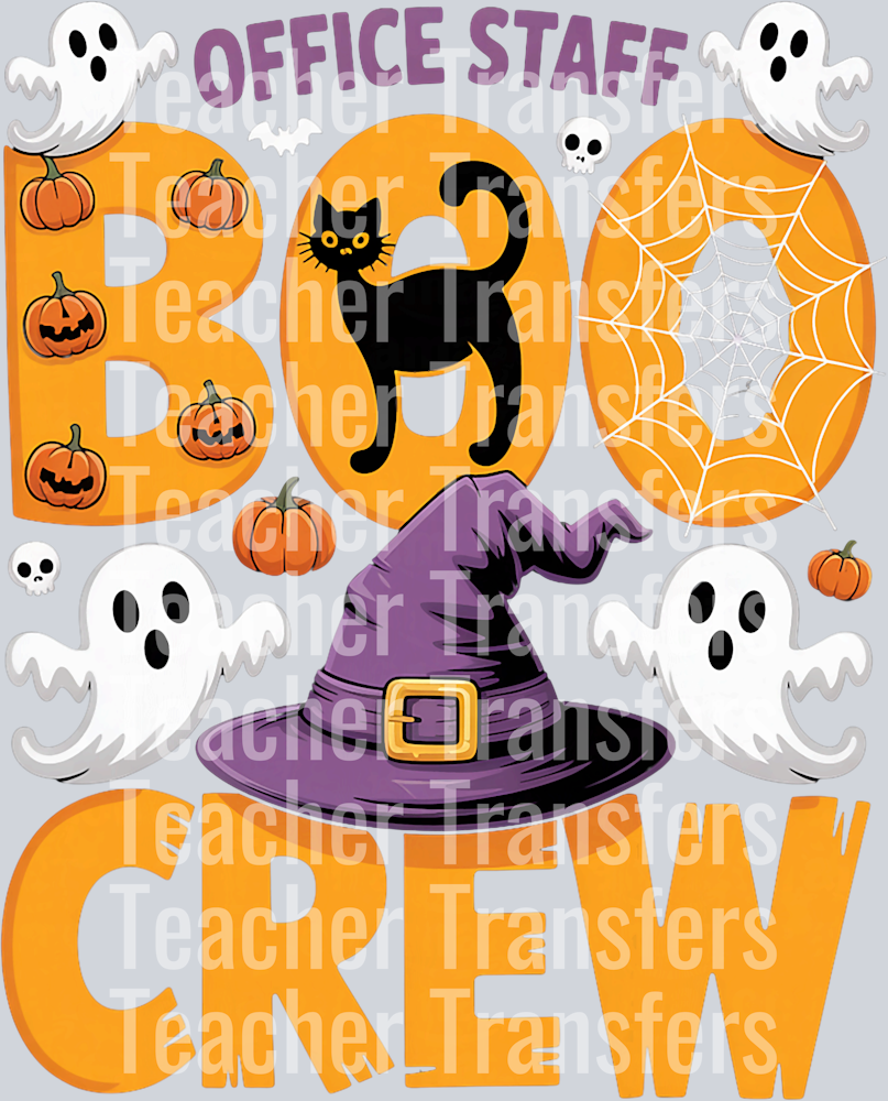 Halloween Office Staff Boo Crew Spooky Work Squad T-Shirt