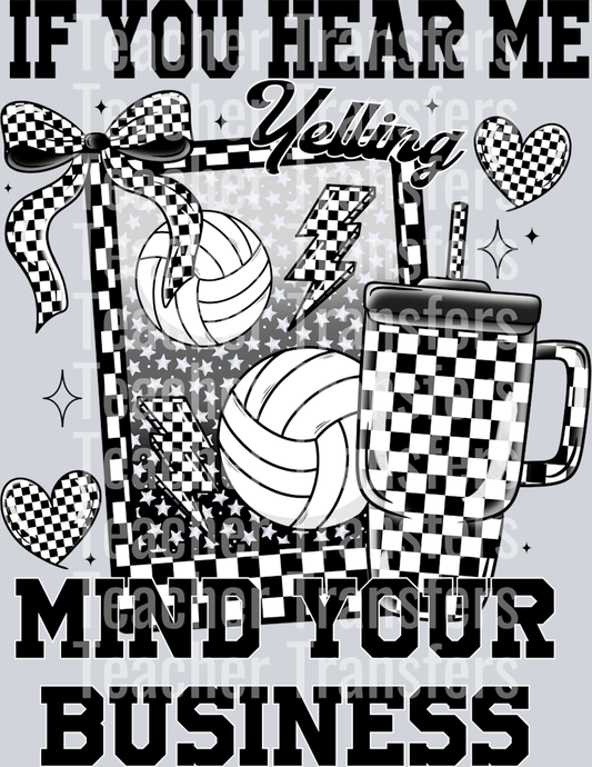 Volleyball- If you hear me yelling mind your business
