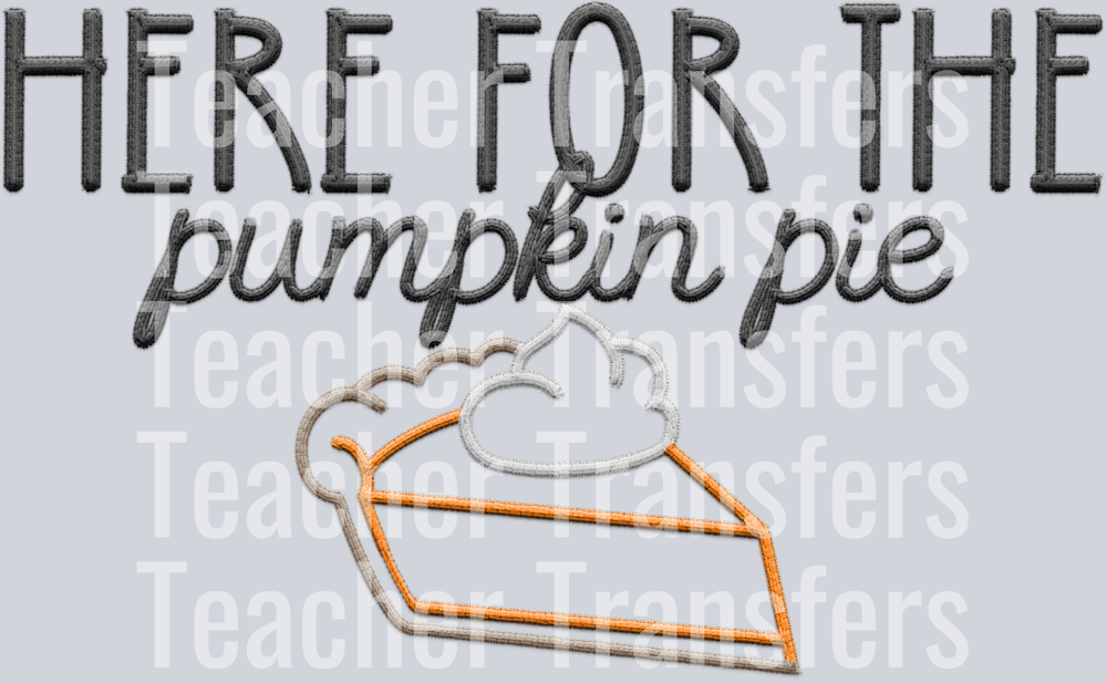 here for the pumpkin pie