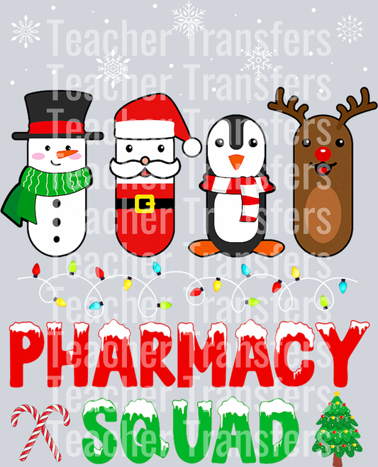 Funny Christmas Pills Pharmacy Squad Pharmacist Tech T-Shirt