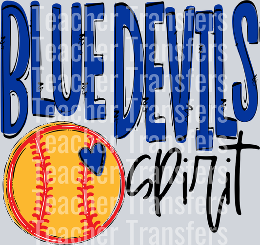 Team Go Spirit Blue Devils Softball Royal
