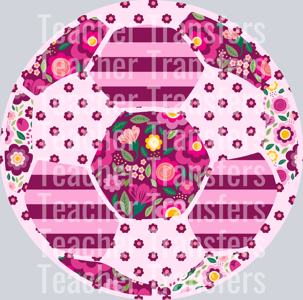 Bright Pink Patchwork Soccer Ball