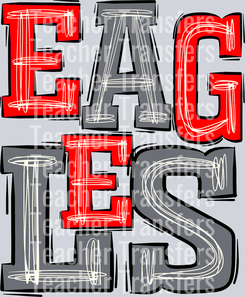 Eagles Red and Silver