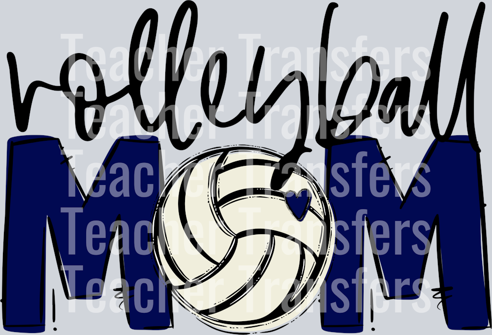 Volleyball Mom Navy Blue No Flowers