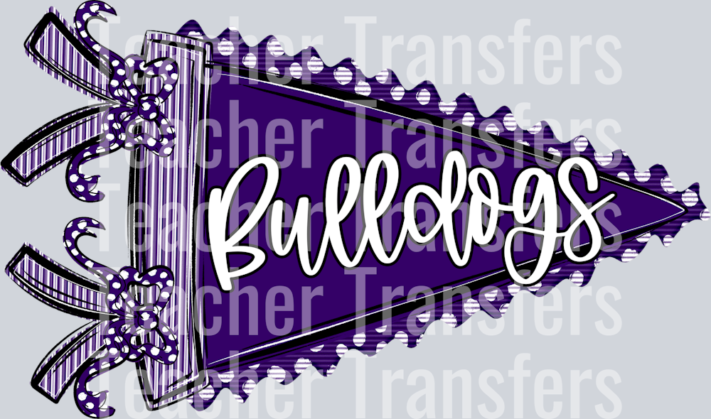 PREPSTER PENNANT TEAMS BULLDOGS PURPLE